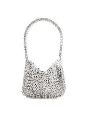 Metallic Disc Party Handbag - Metal Sequin Top Handle Bag Party New